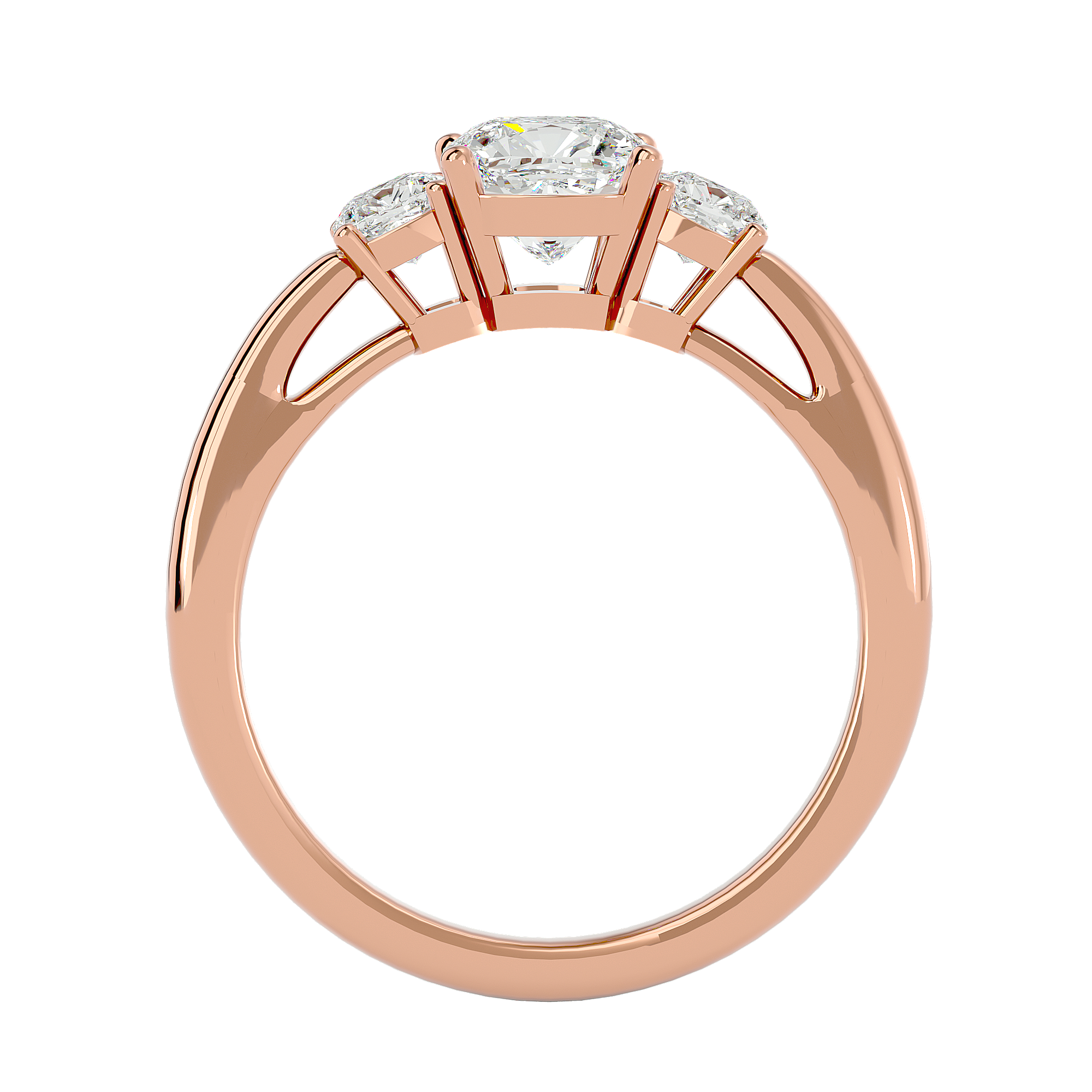 1 3/4 ctw Round Three Stone Lab Grown Diamond Ring