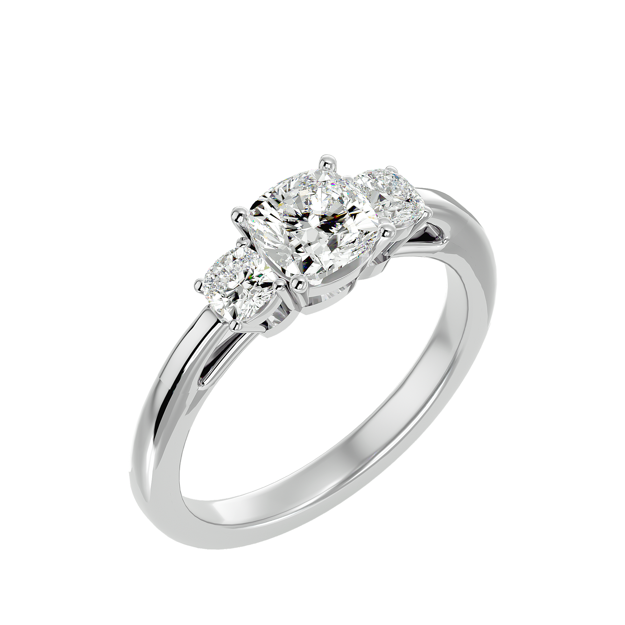 1 3/4 ctw Round Three Stone Lab Grown Diamond Ring