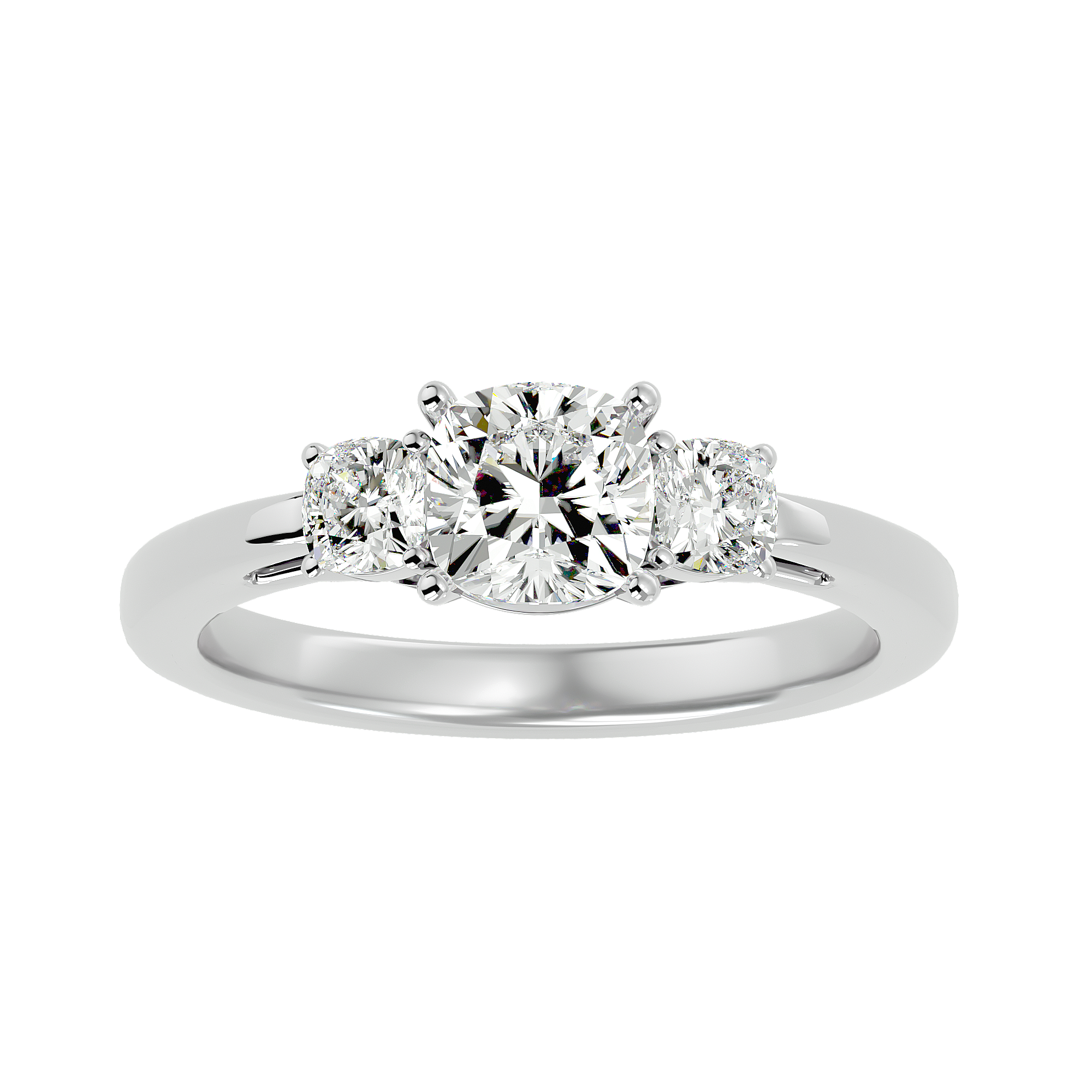 1 3/4 ctw Round Three Stone Lab Grown Diamond Ring