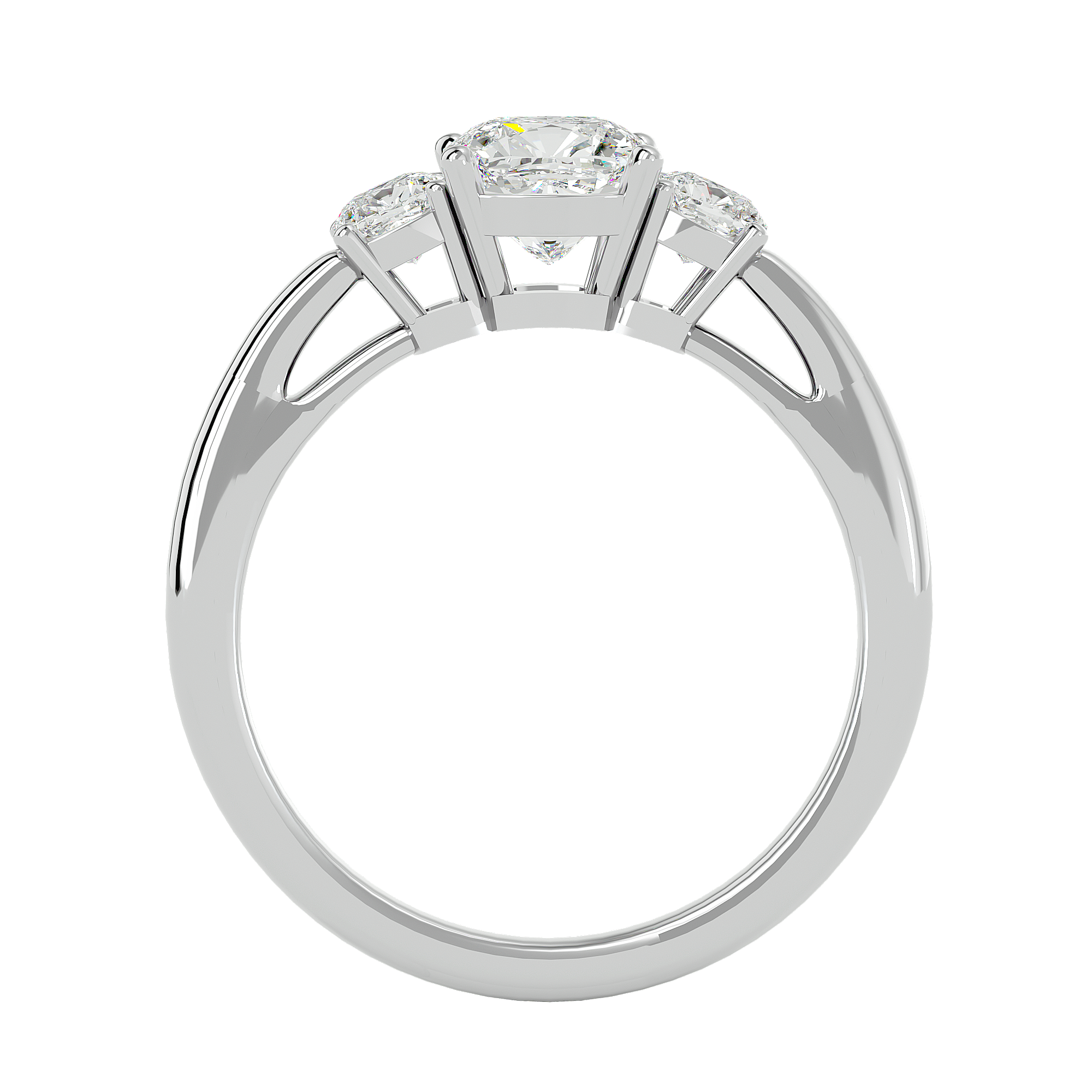 1 3/4 ctw Round Three Stone Lab Grown Diamond Ring