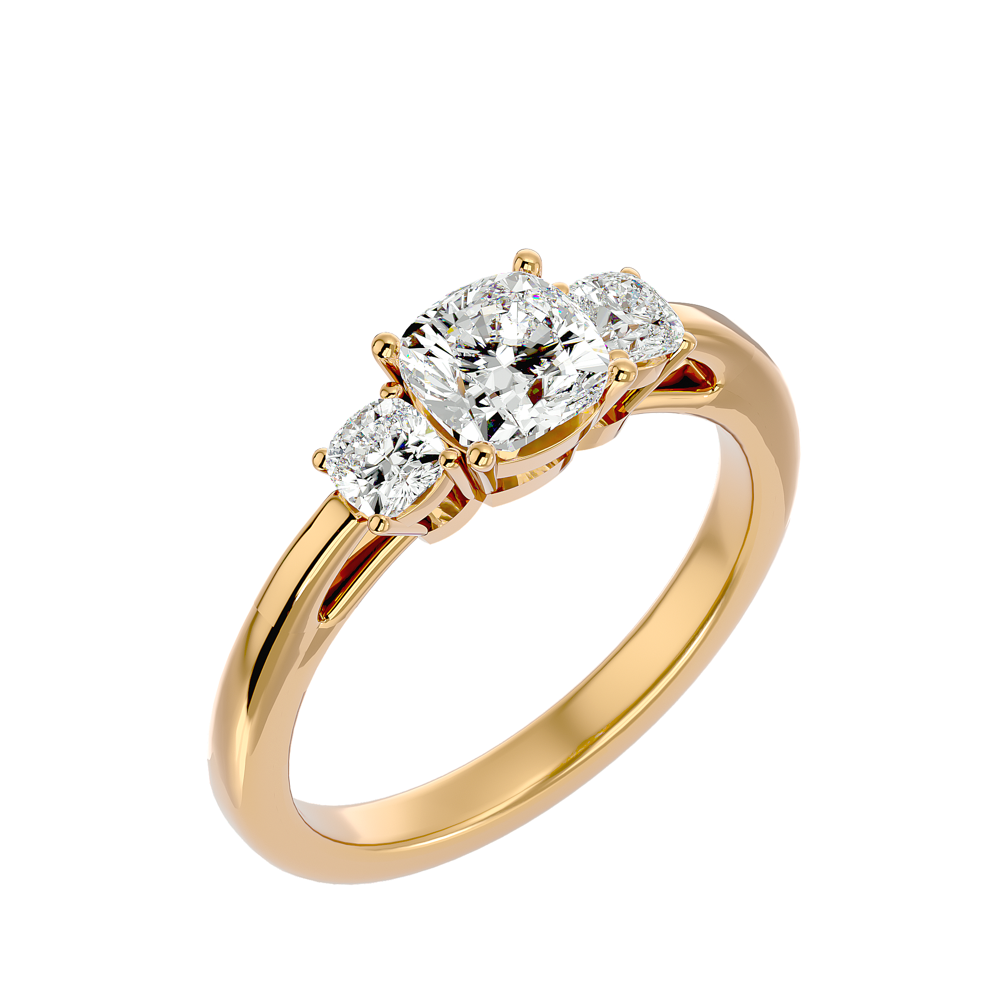 1 3/4 ctw Round Three Stone Lab Grown Diamond Ring