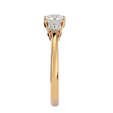 1 3/4 ctw Round Three Stone Lab Grown Diamond Ring