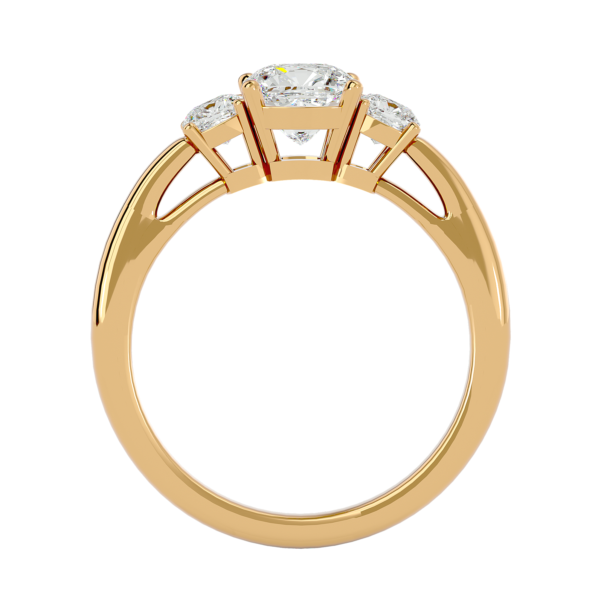 1 3/4 ctw Round Three Stone Lab Grown Diamond Ring