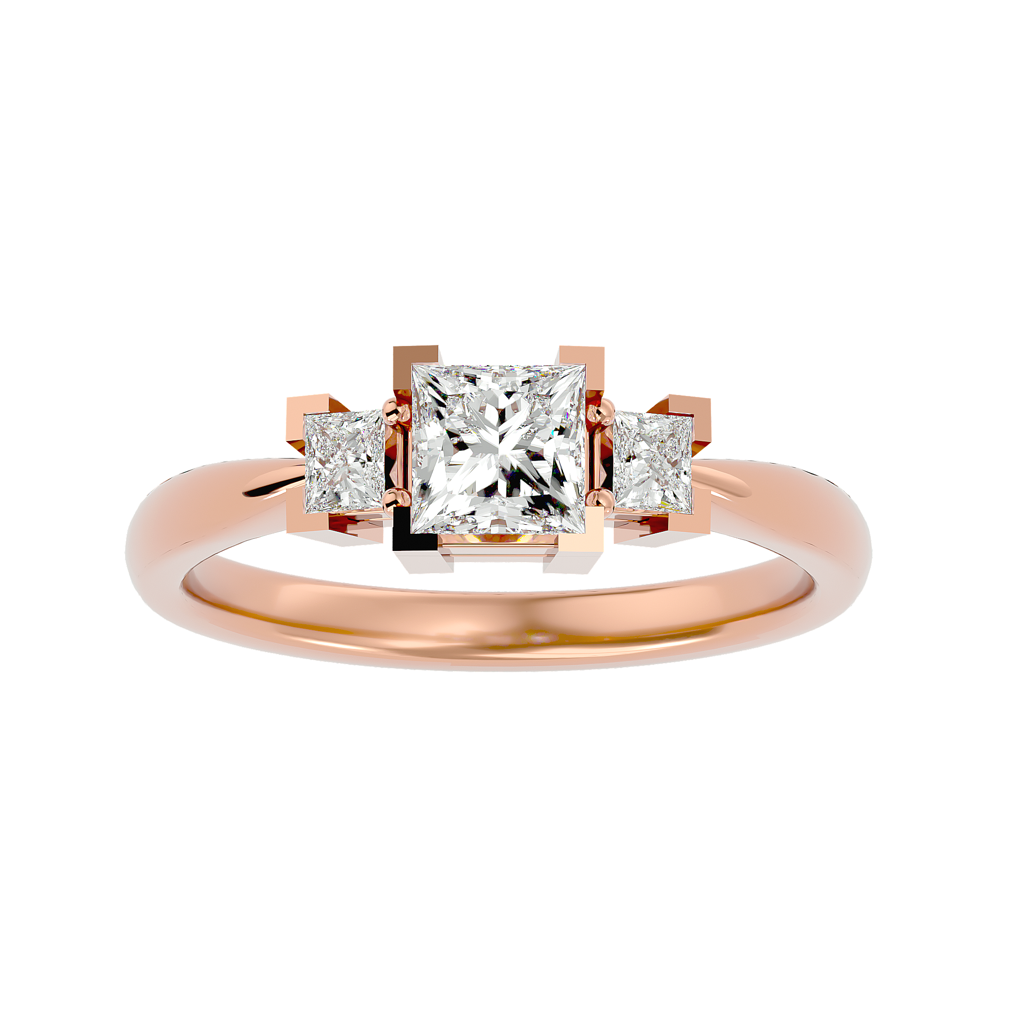 1 ctw Round Three Stone Lab Grown Diamond Ring