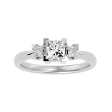 1 ctw Round Three Stone Lab Grown Diamond Ring