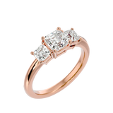1 3/4 ctw Cushion-Cut Three Stone Lab Grown Diamond Ring