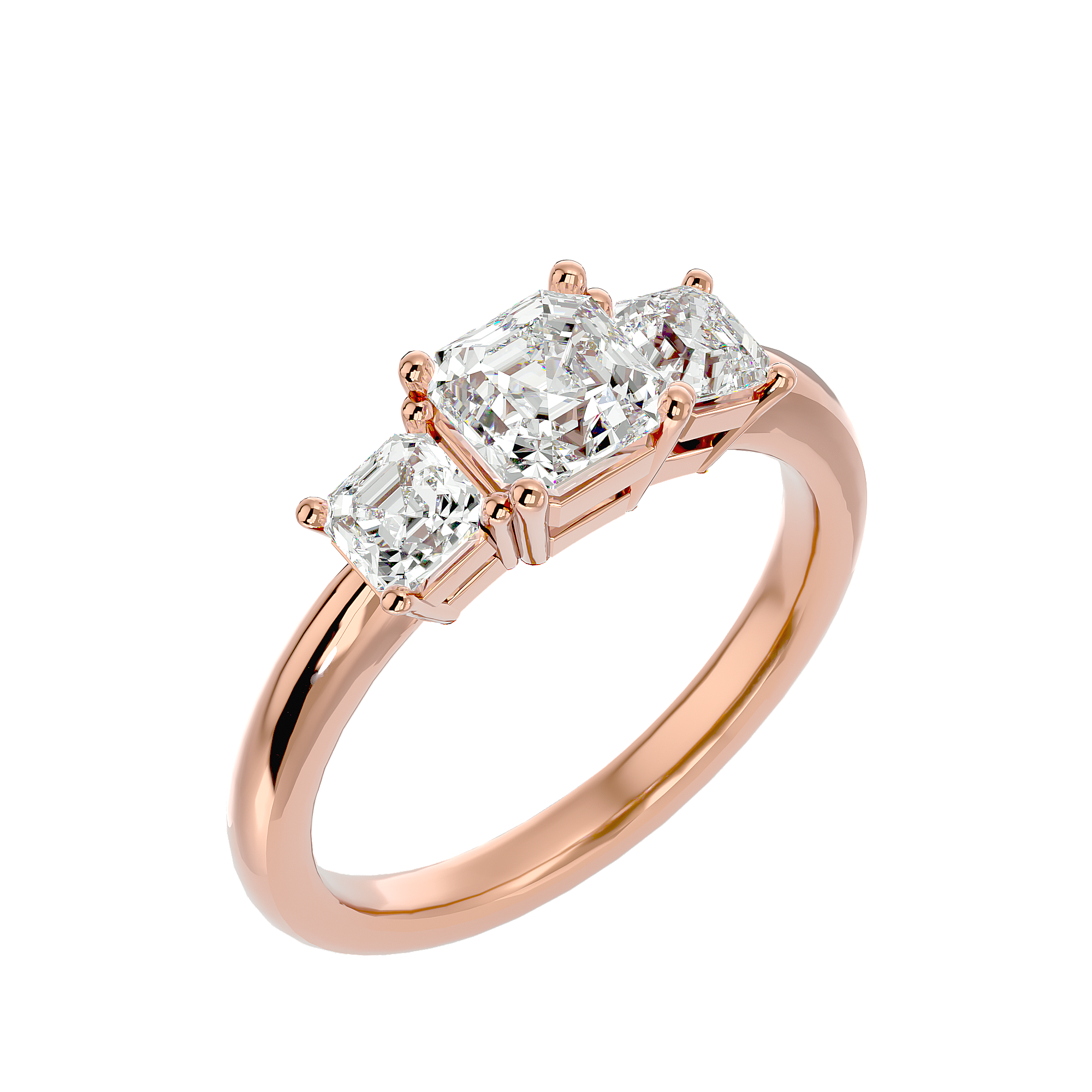 1 3/4 ctw Cushion-Cut Three Stone Lab Grown Diamond Ring