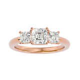 1 3/4 ctw Cushion-Cut Three Stone Lab Grown Diamond Ring