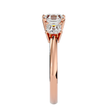 1 3/4 ctw Cushion-Cut Three Stone Lab Grown Diamond Ring