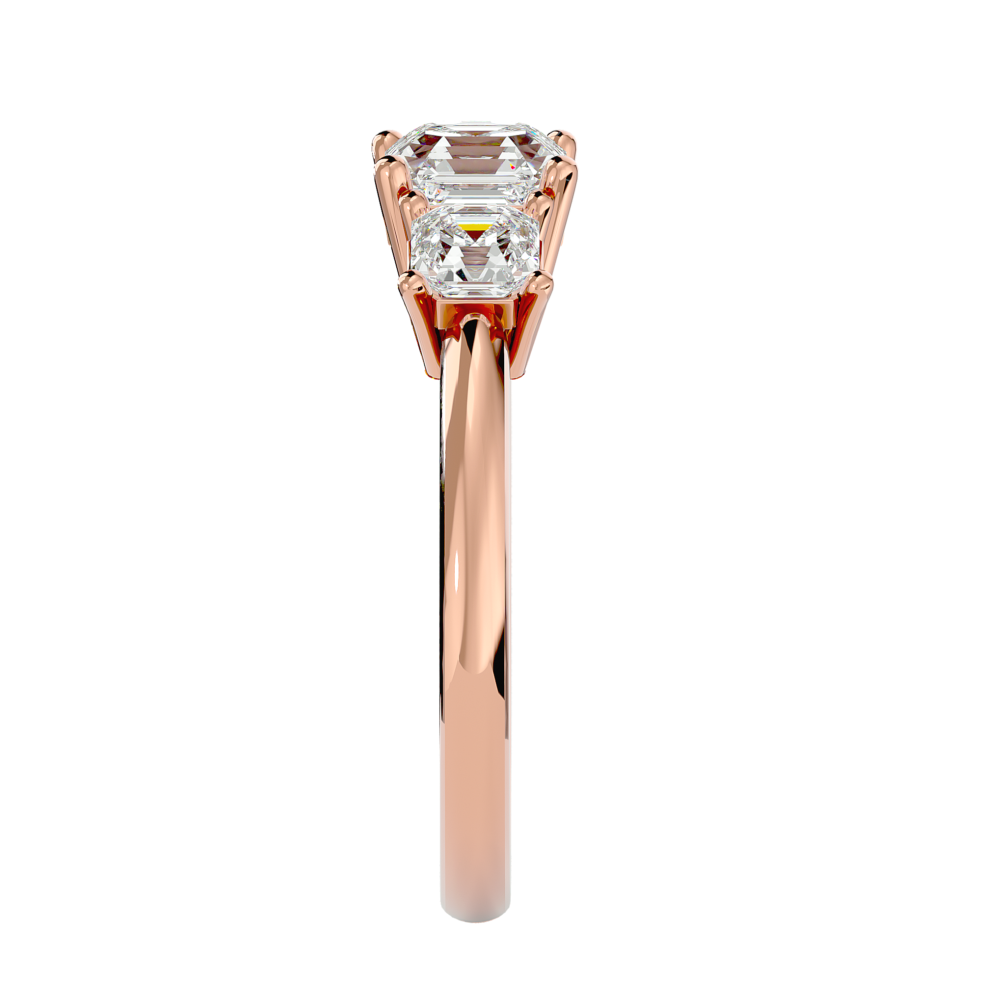 1 3/4 ctw Cushion-Cut Three Stone Lab Grown Diamond Ring