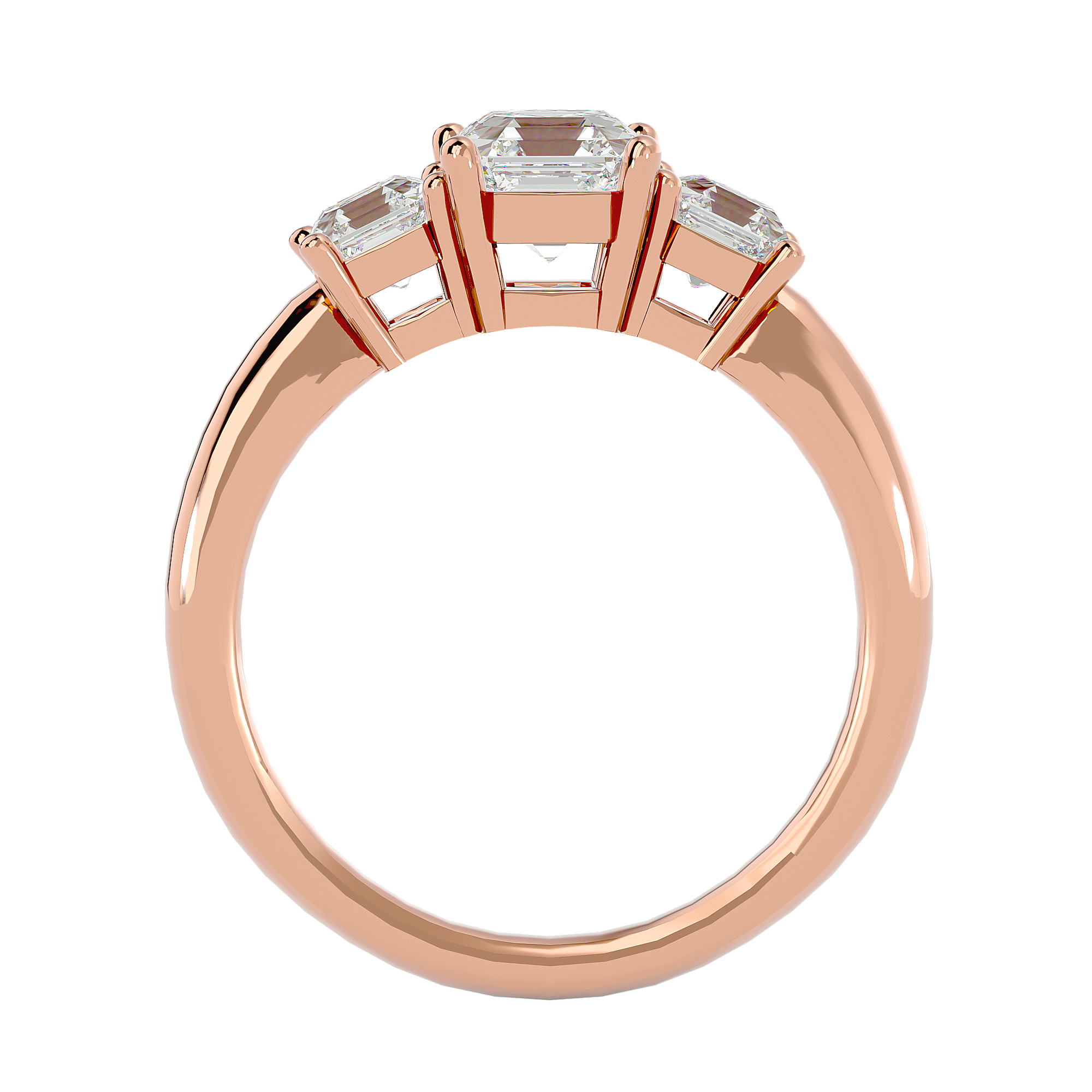 1 3/4 ctw Cushion-Cut Three Stone Lab Grown Diamond Ring