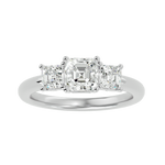 1 3/4 ctw Cushion-Cut Three Stone Lab Grown Diamond Ring