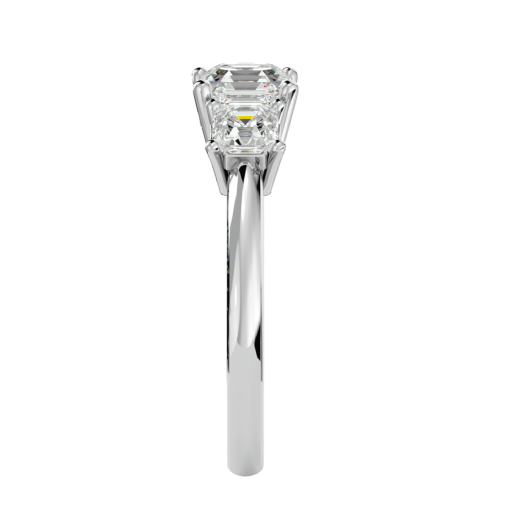 1 3/4 ctw Cushion-Cut Three Stone Lab Grown Diamond Ring