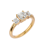 1 3/4 ctw Cushion-Cut Three Stone Lab Grown Diamond Ring