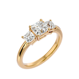 1 3/4 ctw Cushion-Cut Three Stone Lab Grown Diamond Ring
