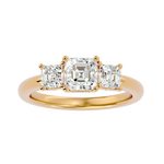 1 3/4 ctw Cushion-Cut Three Stone Lab Grown Diamond Ring