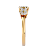 1 3/4 ctw Cushion-Cut Three Stone Lab Grown Diamond Ring