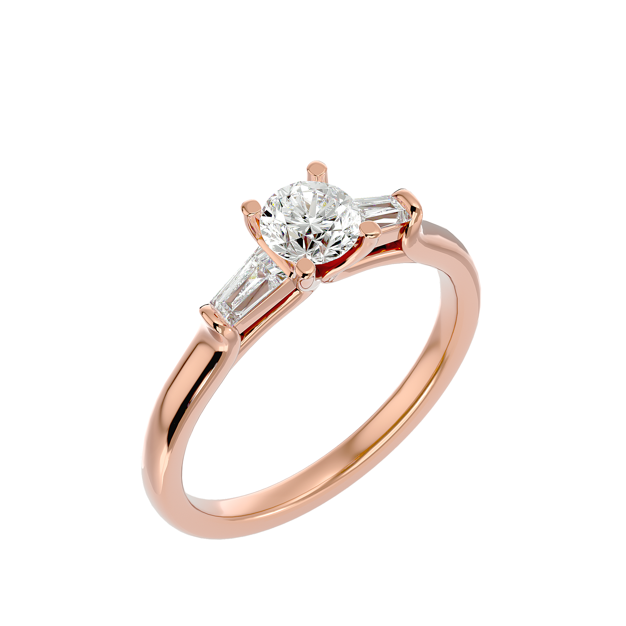 1 ctw Round Three Stone Lab Grown Diamond Ring