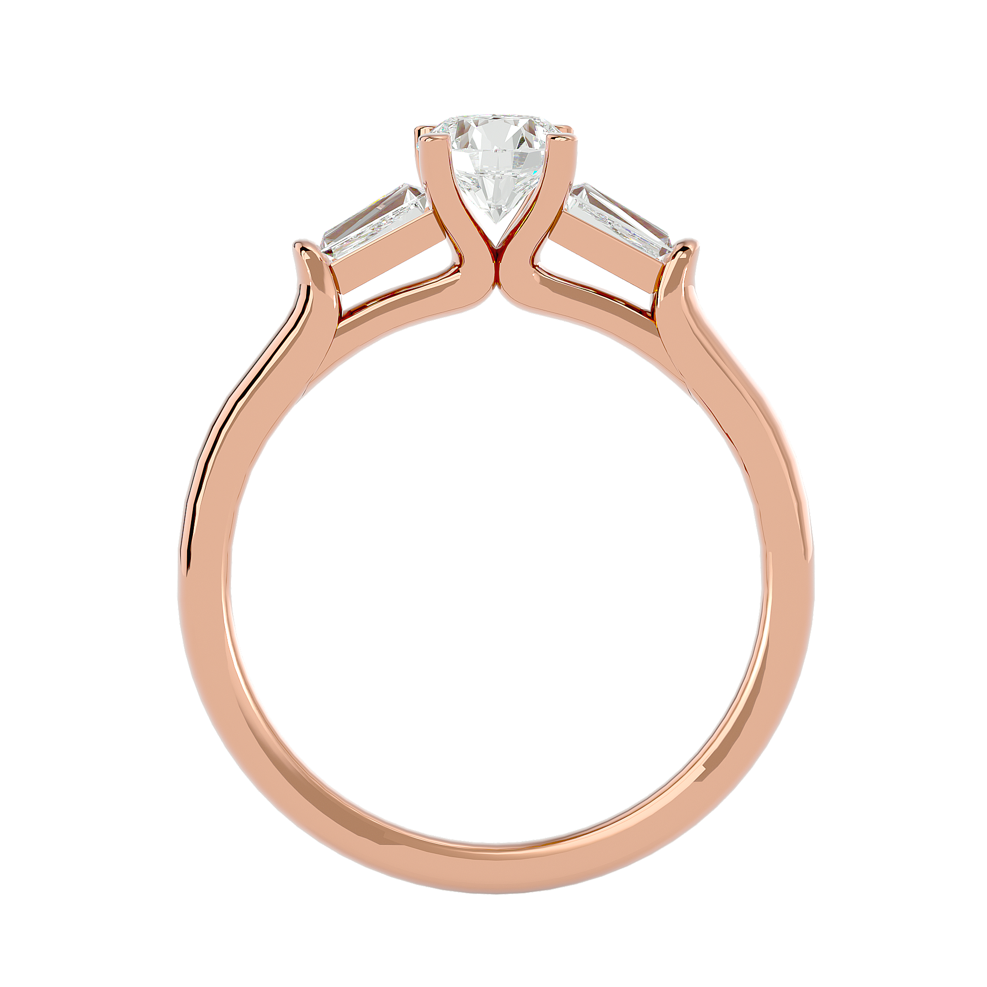1 ctw Round Three Stone Lab Grown Diamond Ring