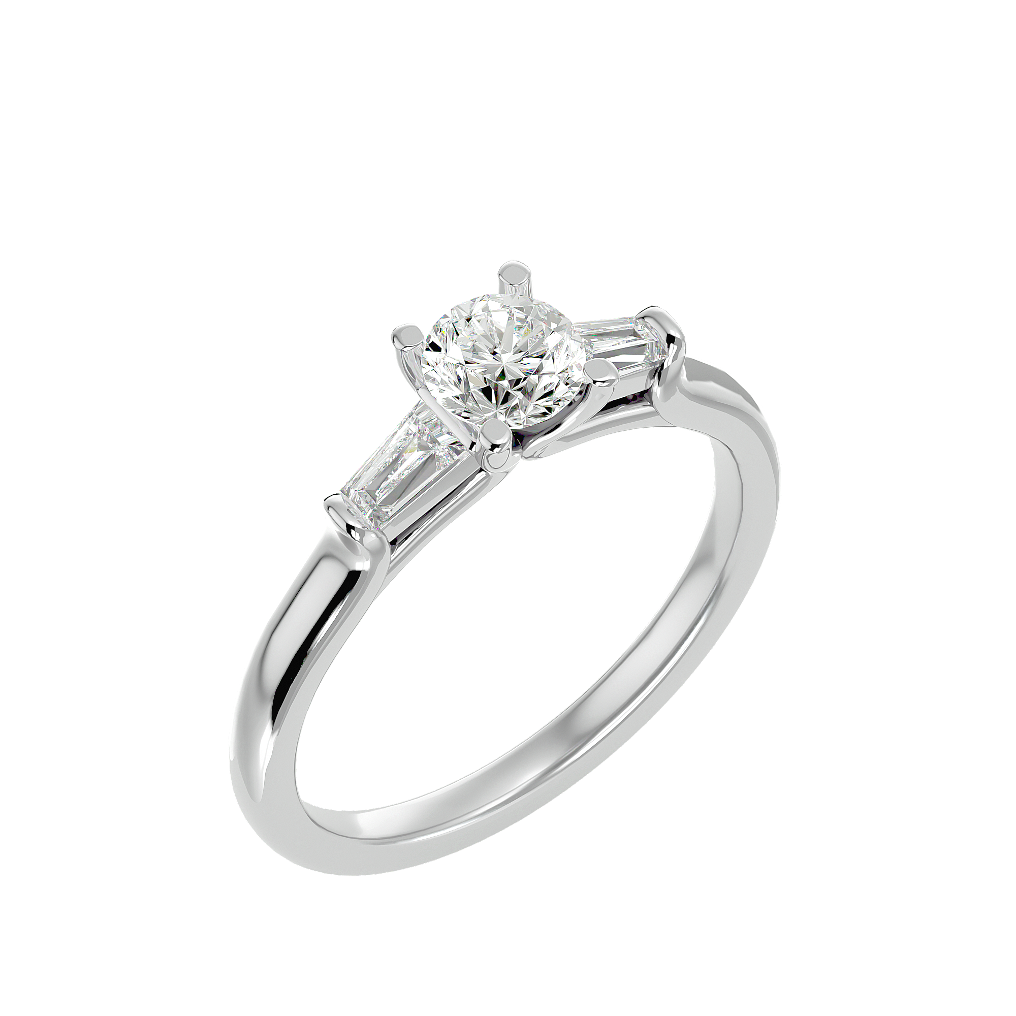 1 ctw Round Three Stone Lab Grown Diamond Ring