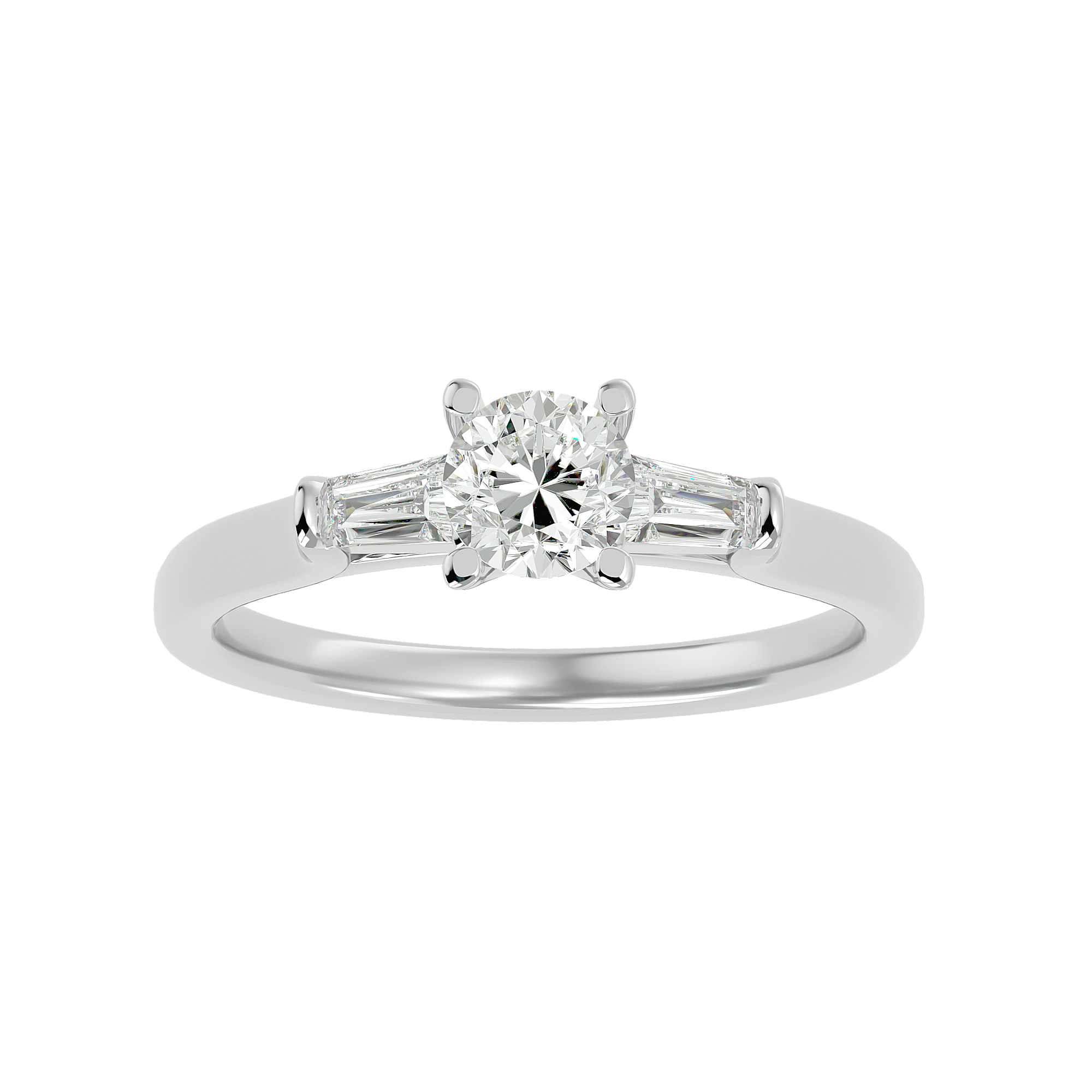1 ctw Round Three Stone Lab Grown Diamond Ring