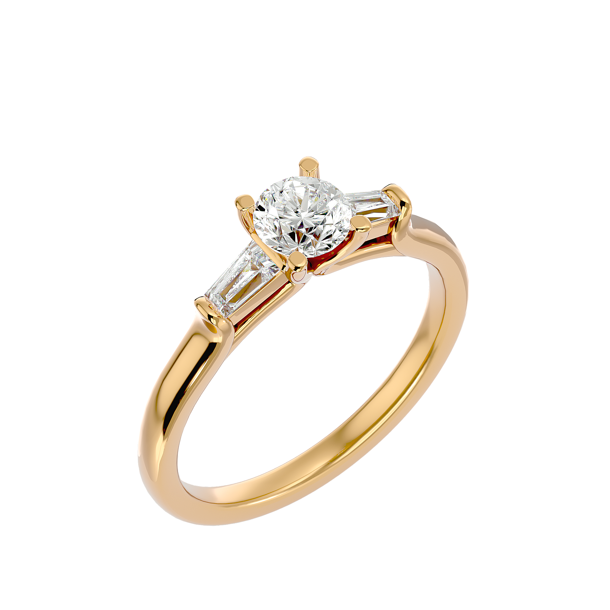 1 ctw Round Three Stone Lab Grown Diamond Ring