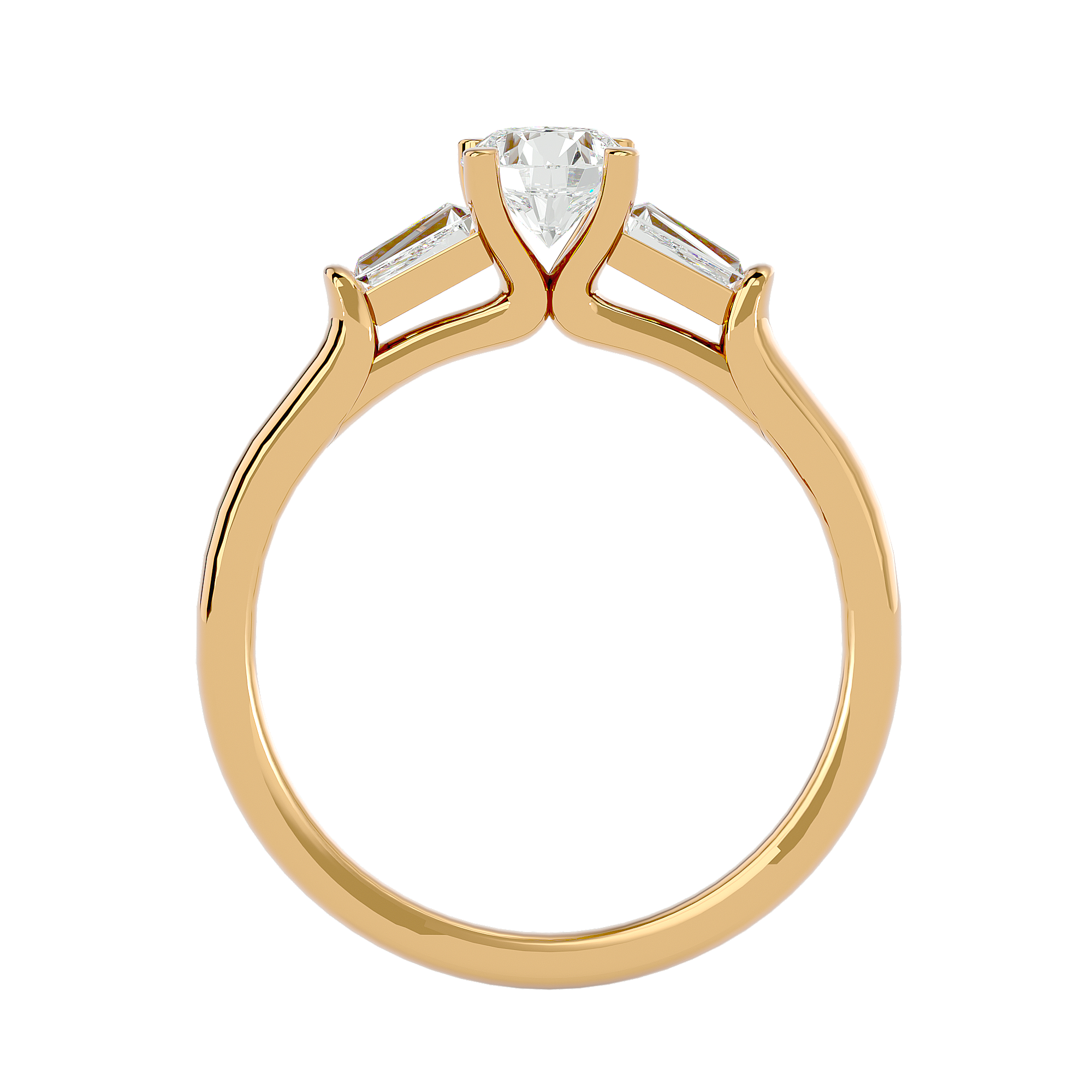 1 ctw Round Three Stone Lab Grown Diamond Ring