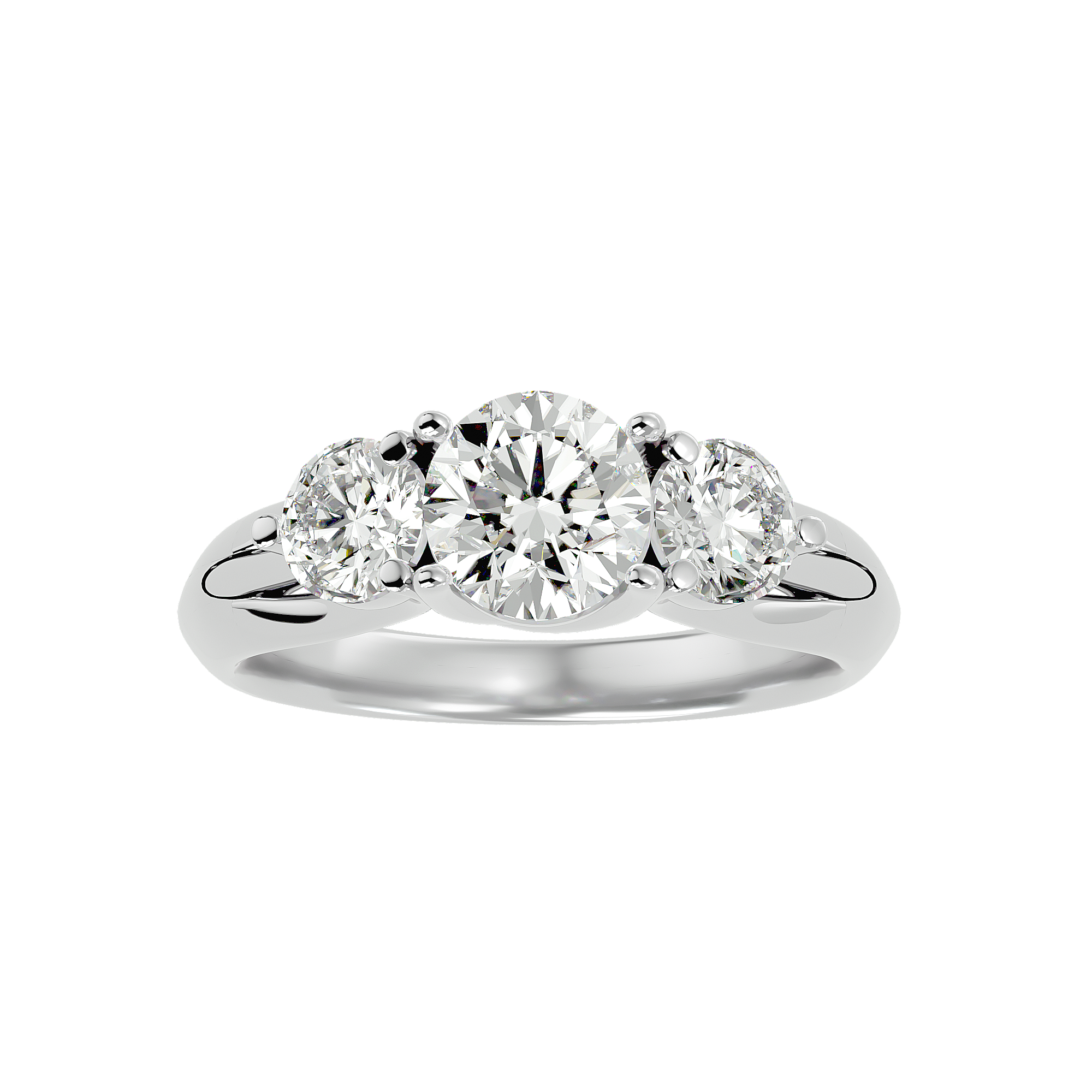 2 1/3 ctw Round Three Stone Lab Grown Diamond Ring