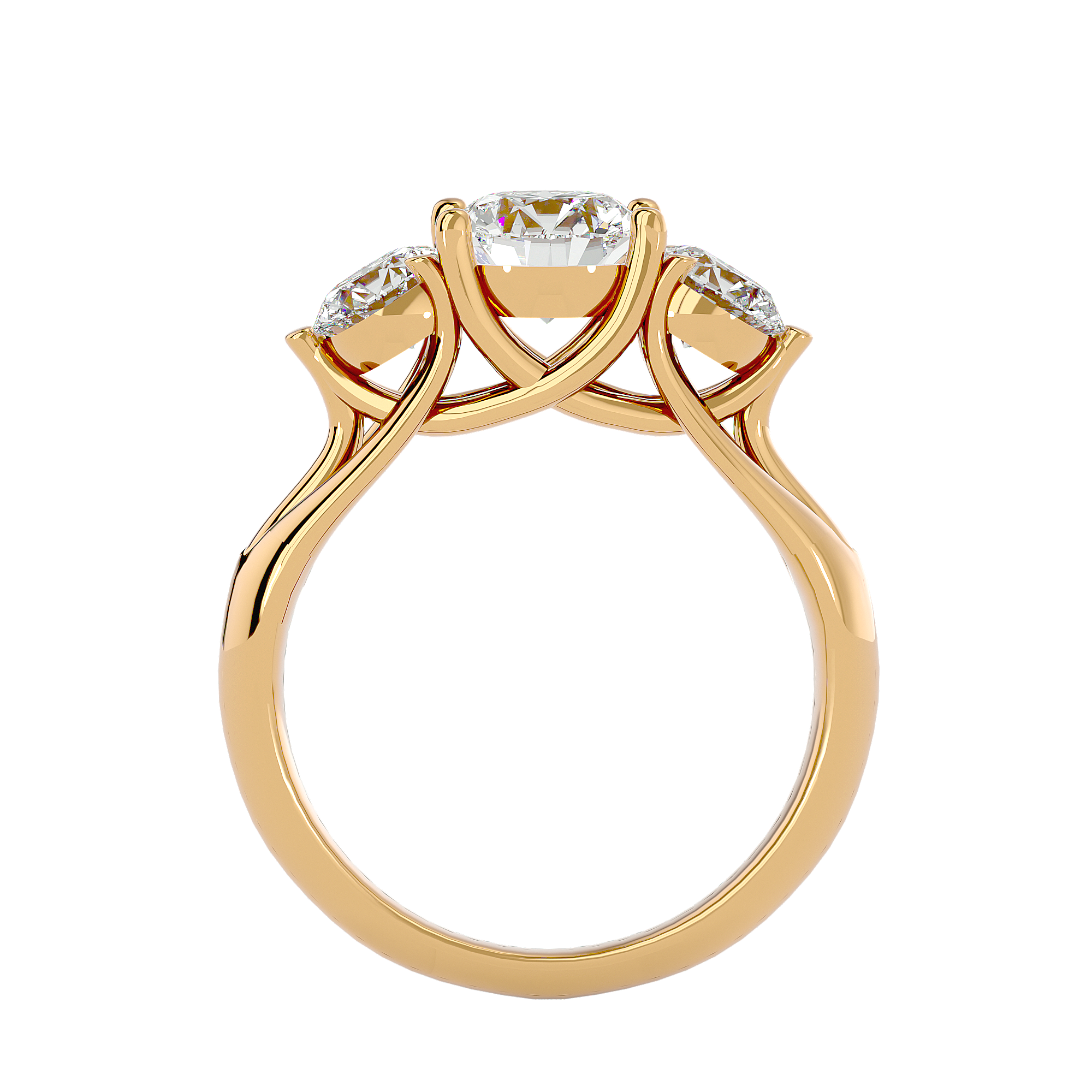 2 1/3 ctw Round Three Stone Lab Grown Diamond Ring