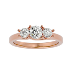 1 ctw Round Three Stone Lab Grown Diamond Ring