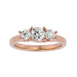 1 ctw Round Three Stone Lab Grown Diamond Ring