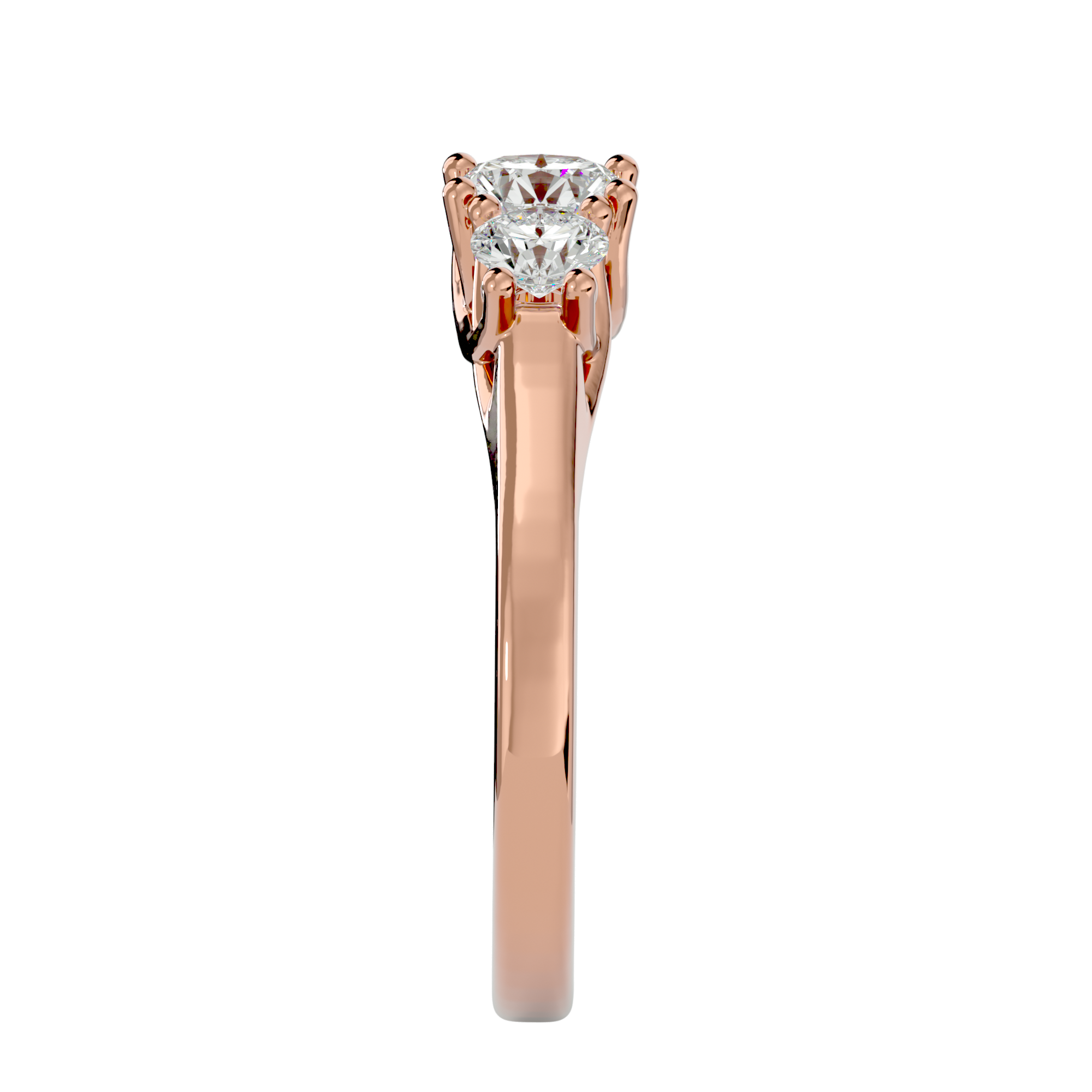 1 ctw Round Three Stone Lab Grown Diamond Ring