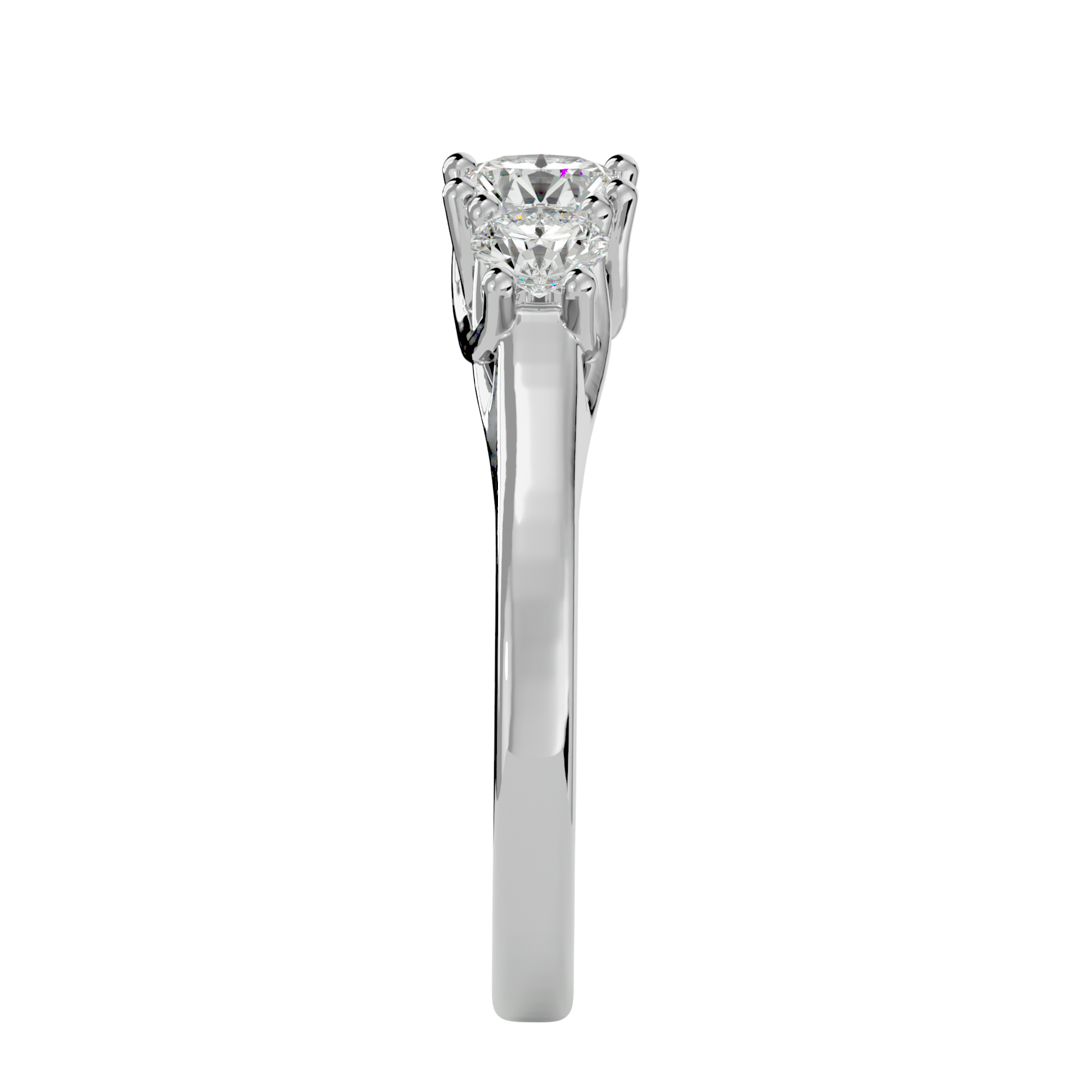1 ctw Round Three Stone Lab Grown Diamond Ring