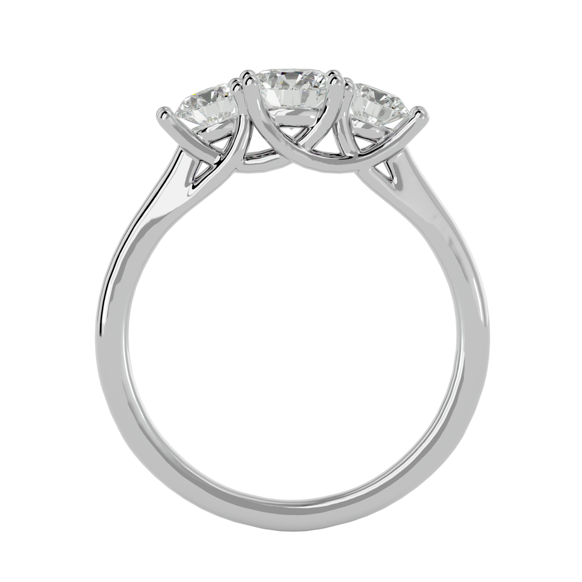 1 ctw Round Three Stone Lab Grown Diamond Ring