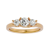 1 ctw Round Three Stone Lab Grown Diamond Ring