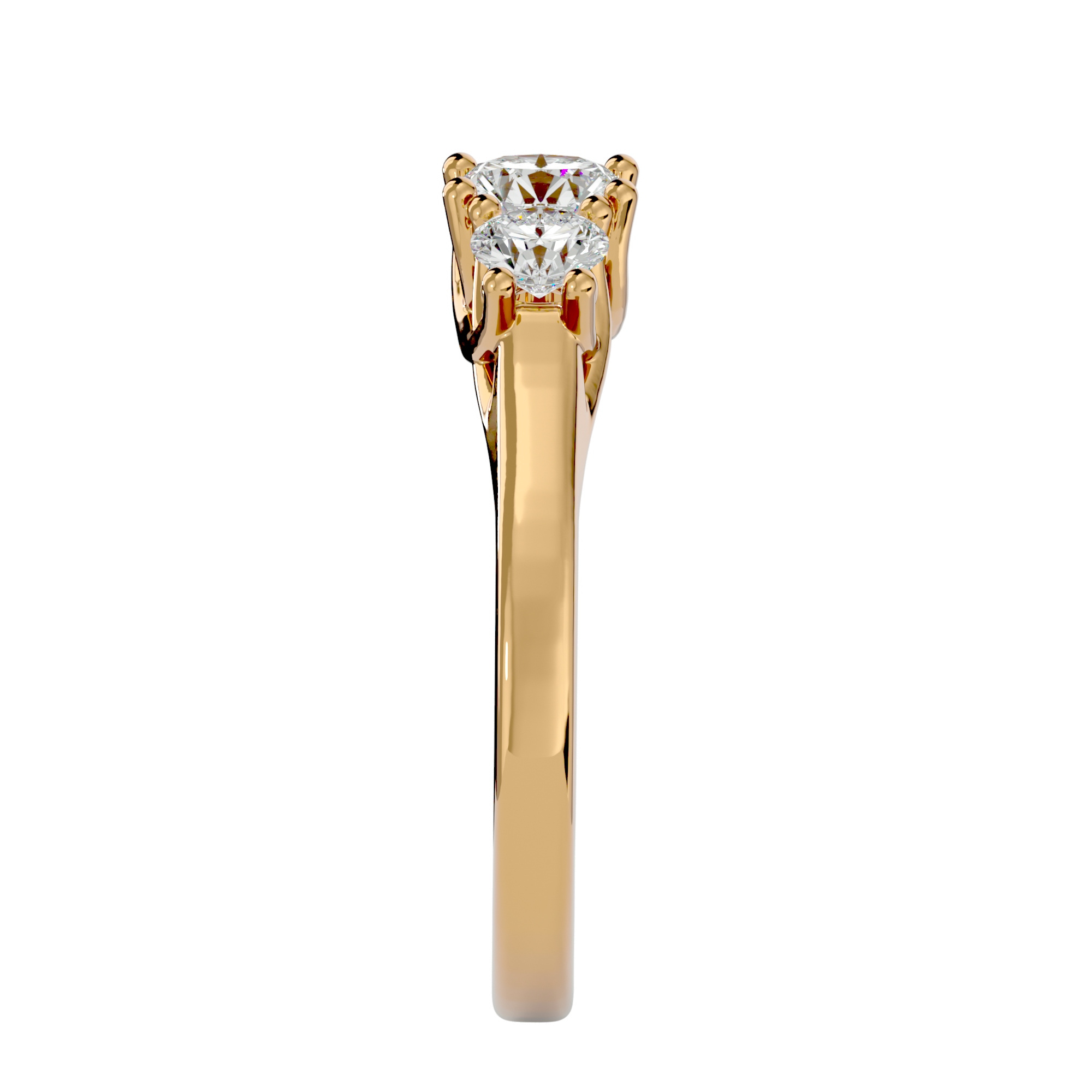 1 ctw Round Three Stone Lab Grown Diamond Ring