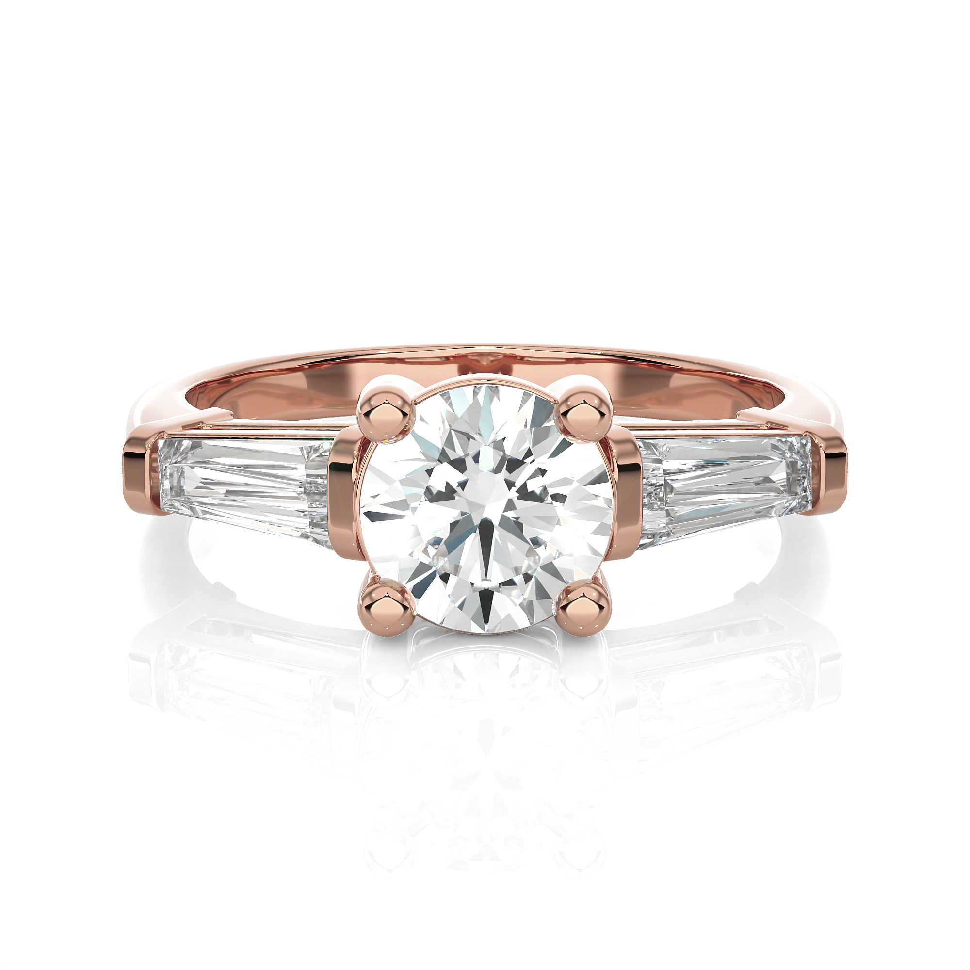 1 3/4 ctw Round 3 Stone Lab Grown Diamond Ring