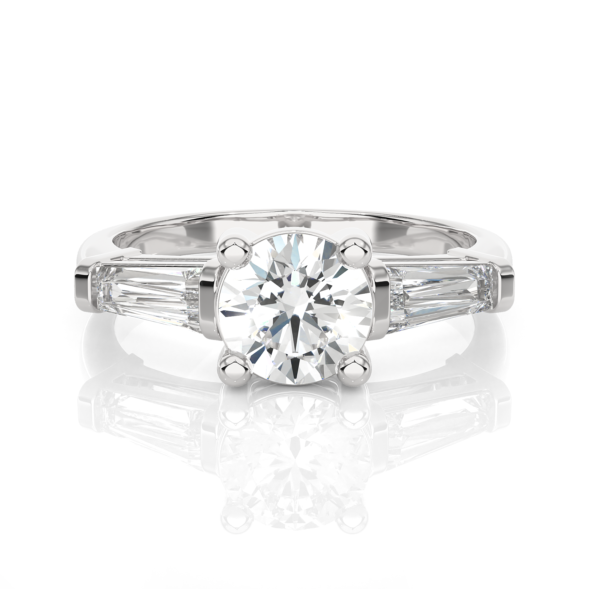 1 3/4 ctw Round 3 Stone Lab Grown Diamond Ring