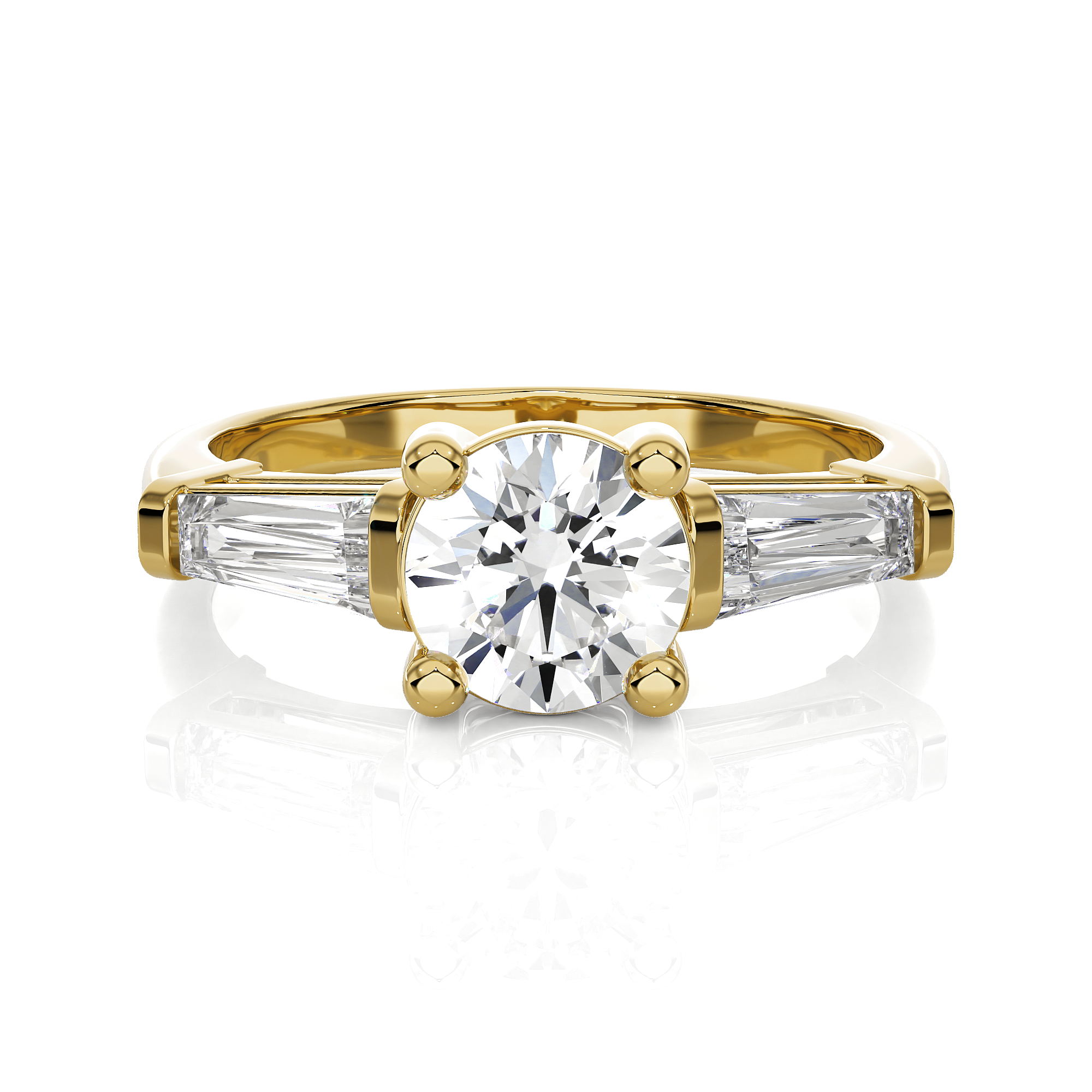 1 3/4 ctw Round 3 Stone Lab Grown Diamond Ring