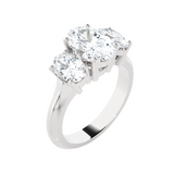 2 5/8 ctw Oval 3 Stone Lab Grown Diamond Ring