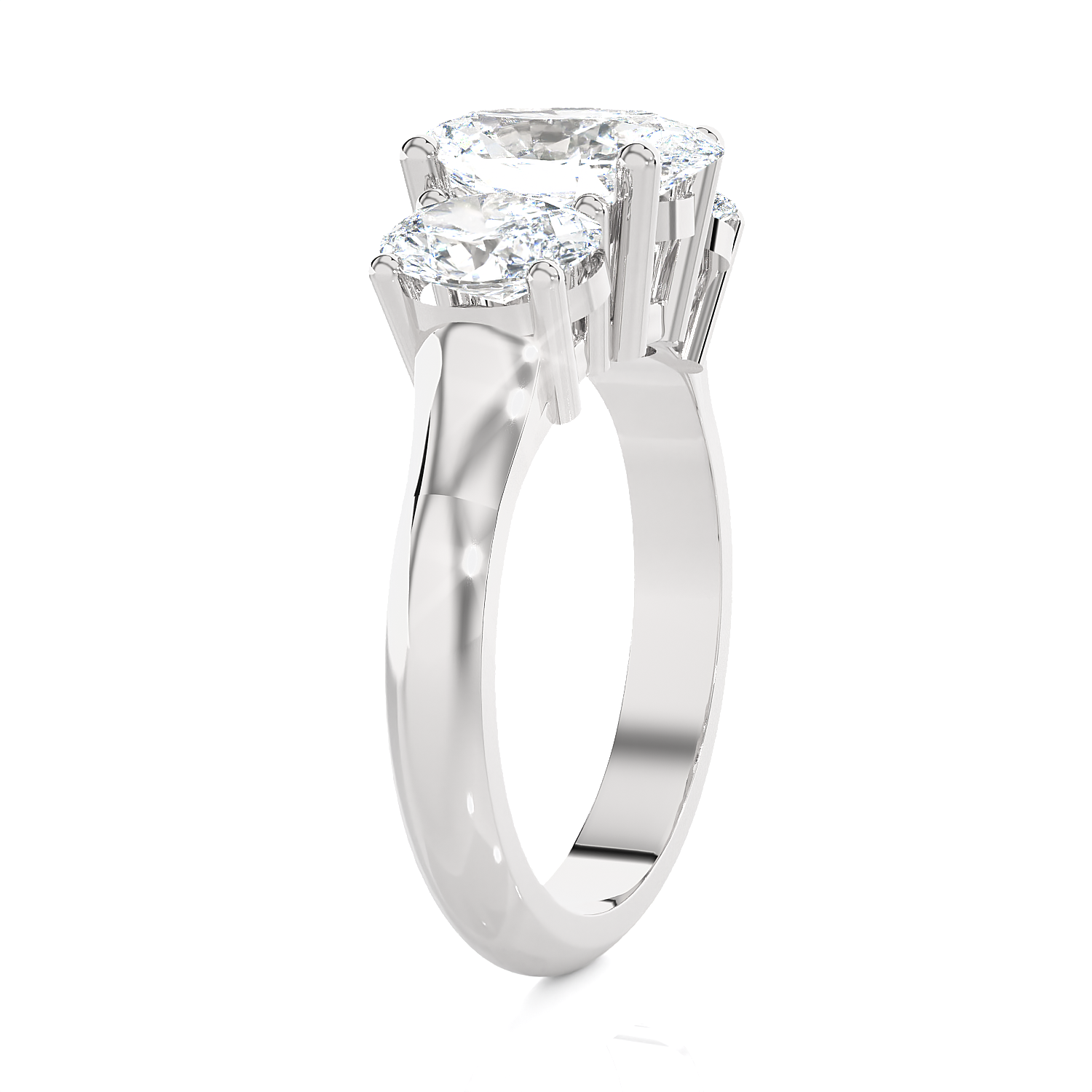 2 5/8 ctw Oval 3 Stone Lab Grown Diamond Ring
