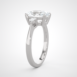 2 1/5 ctw Oval with Pear-Shaped Three Stone Lab Grown Diamond Ring