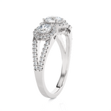 1 1/3 ctw Round Three Stone Lab Grown Diamond Ring
