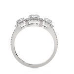 1 1/3 ctw Round Three Stone Lab Grown Diamond Ring