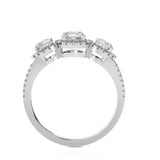 1 1/3 ctw Round Three Stone Lab Grown Diamond Ring