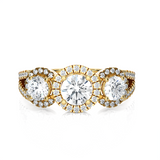 1 1/3 ctw Round Three Stone Lab Grown Diamond Ring