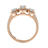 1 1/2 ctw Oval Three Stone Lab Grown Diamond Ring