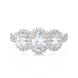1 1/2 ctw Oval Three Stone Lab Grown Diamond Ring