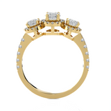1 1/2 ctw Oval Three Stone Lab Grown Diamond Ring