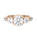 1 5/8 ctw Round Three Stone Lab Grown Diamond Ring